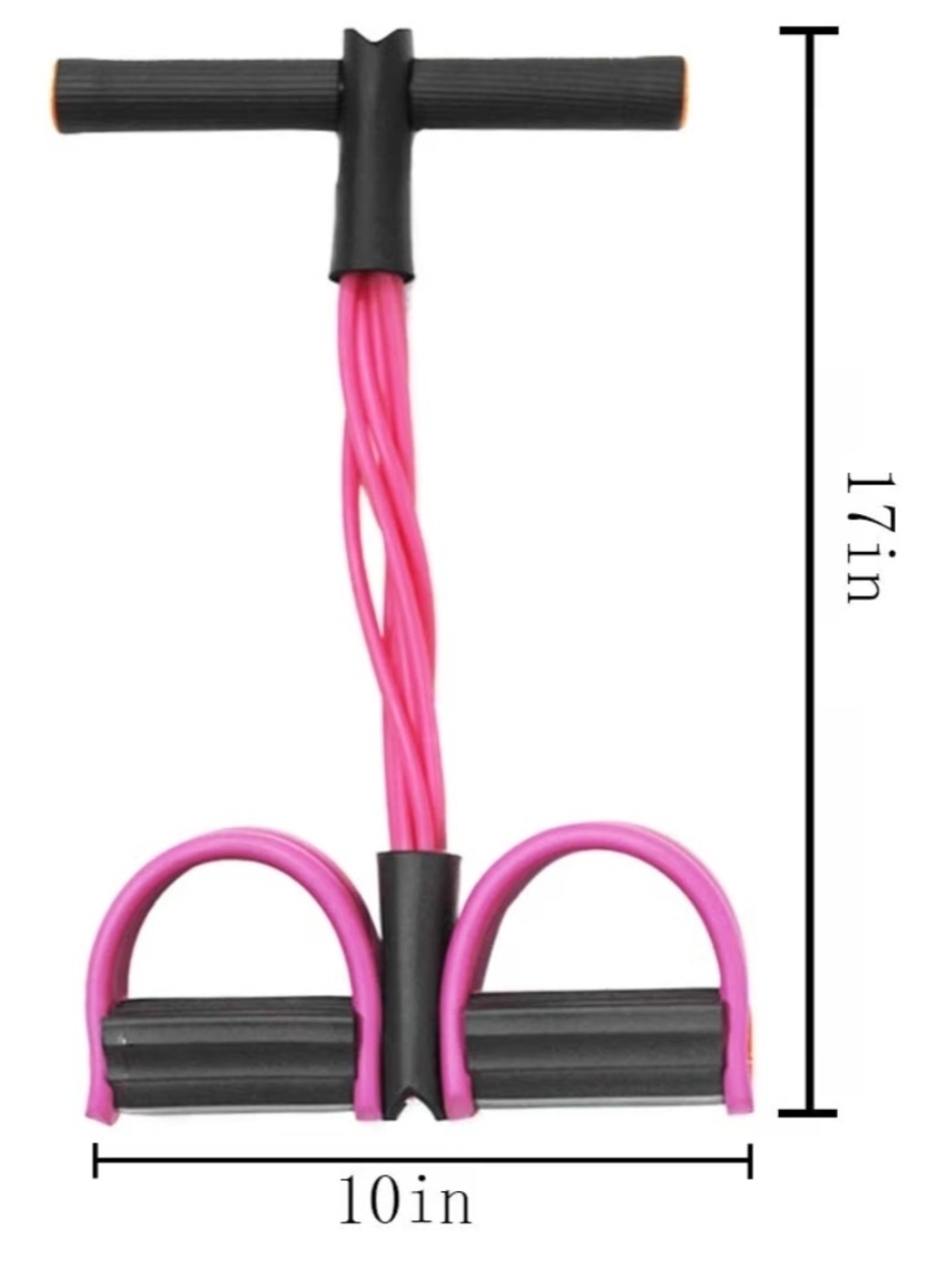 Pink Resistance Rowing Pull Rope with Foot Pedals - - Picture 6 of 6